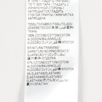 TAPE TYPE BBロゴ 半袖Tシャツ クルーネック コットン オフホワイト ダメージ加工 バレンシアガ トップス BALENCIAGA