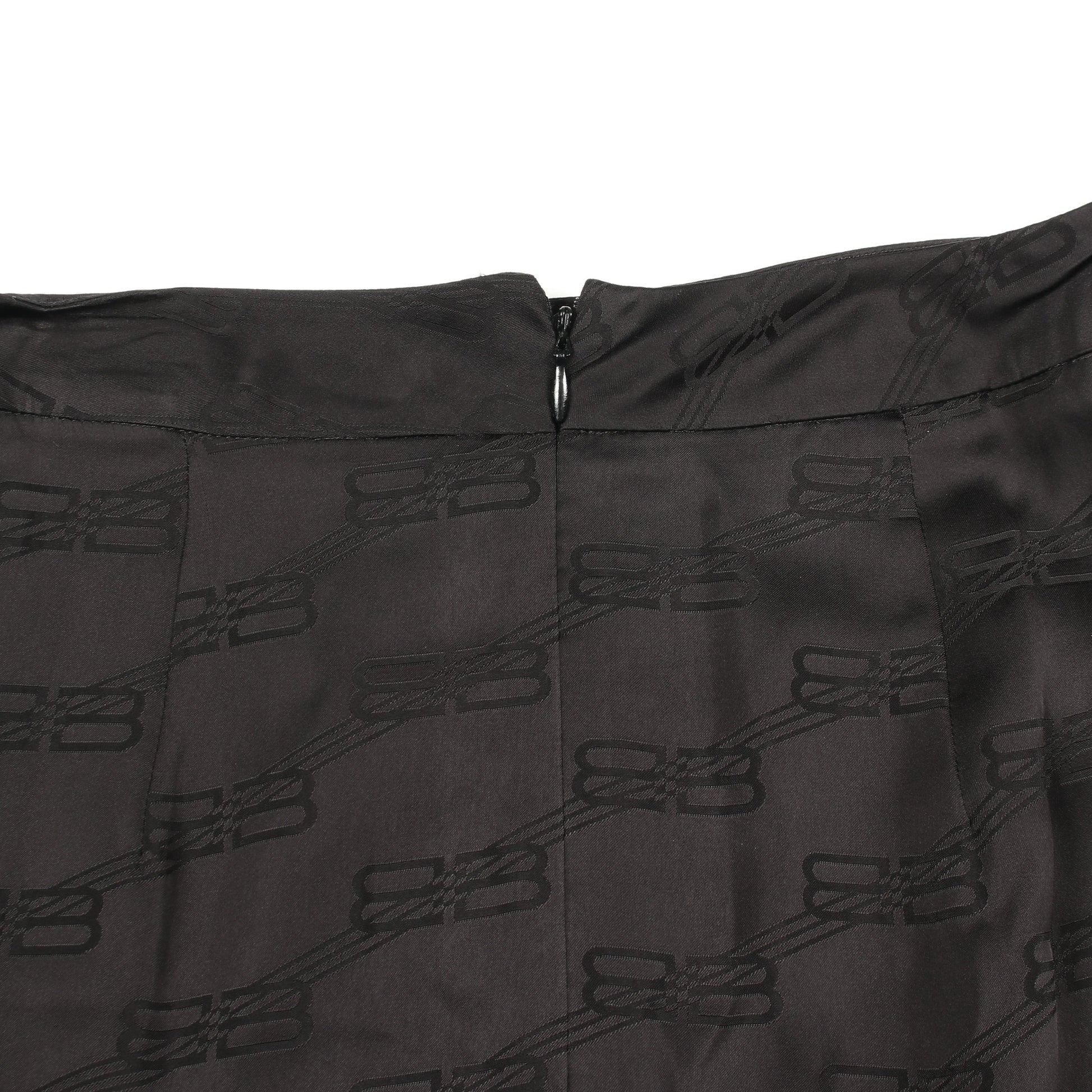 スカート ロゴ総柄 レーヨン ブラック バレンシアガ ボトムス BALENCIAGA