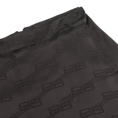 スカート ロゴ総柄 レーヨン ブラック バレンシアガ ボトムス BALENCIAGA