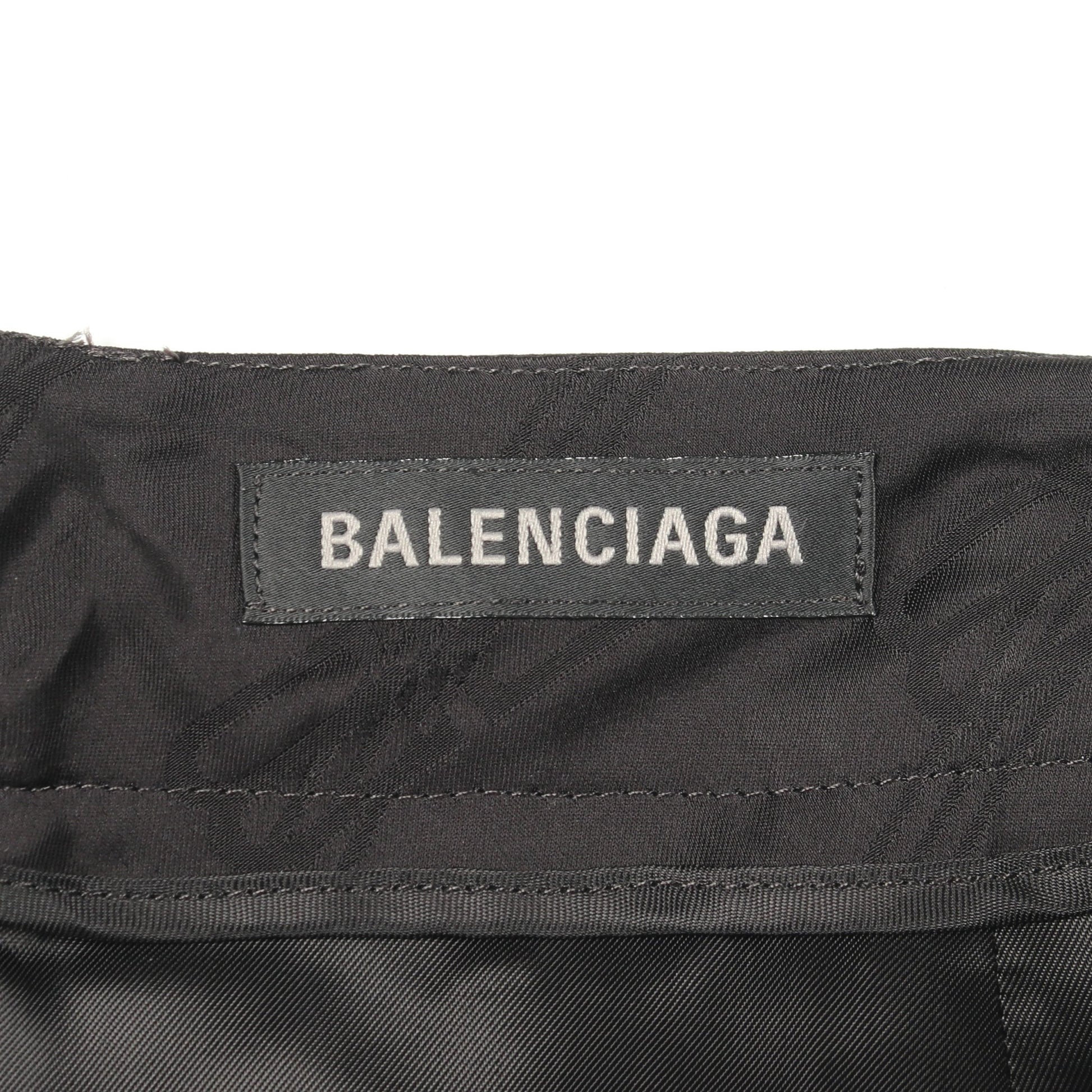 スカート ロゴ総柄 レーヨン ブラック バレンシアガ ボトムス BALENCIAGA