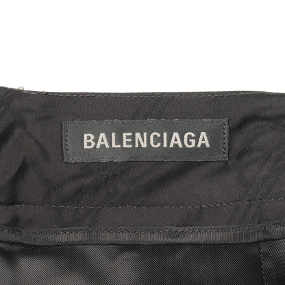 スカート ロゴ総柄 レーヨン ブラック バレンシアガ ボトムス BALENCIAGA