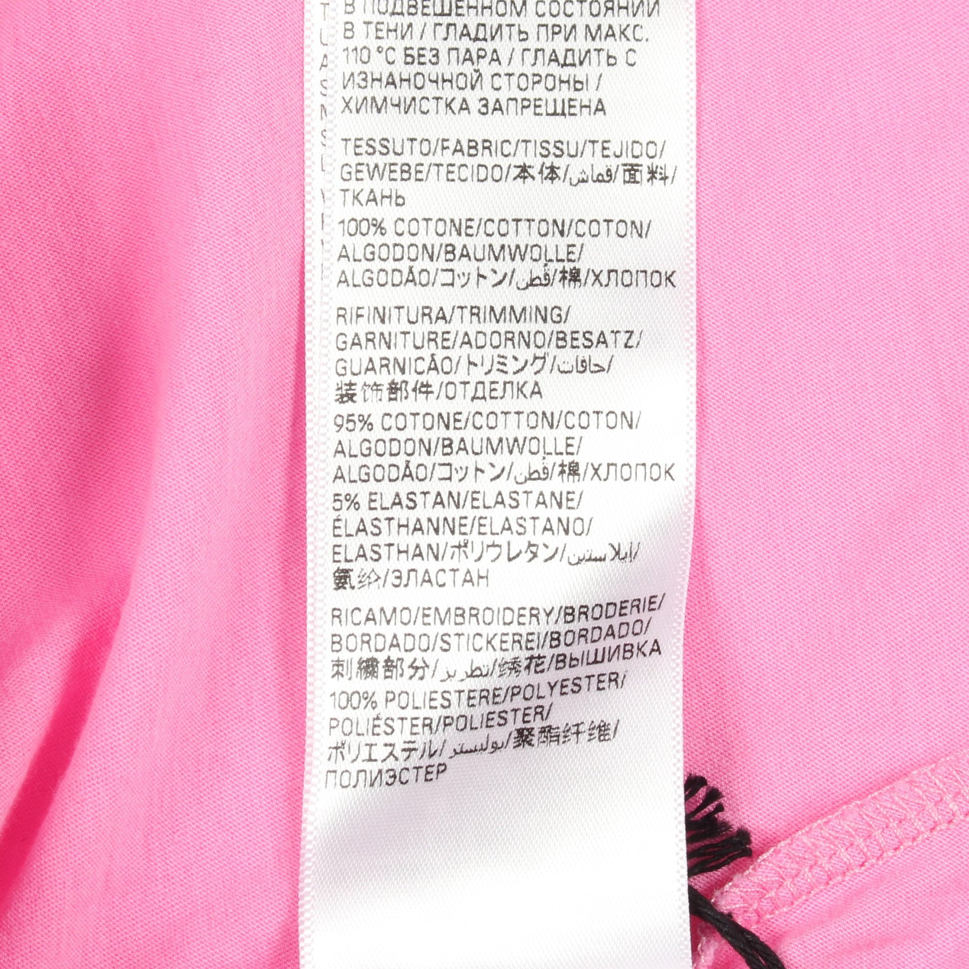 ロゴ刺繍 オーバーサイズ 半袖Tシャツ クルーネック コットン ピンク ダメージ加工 バレンシアガ トップス BALENCIAGA