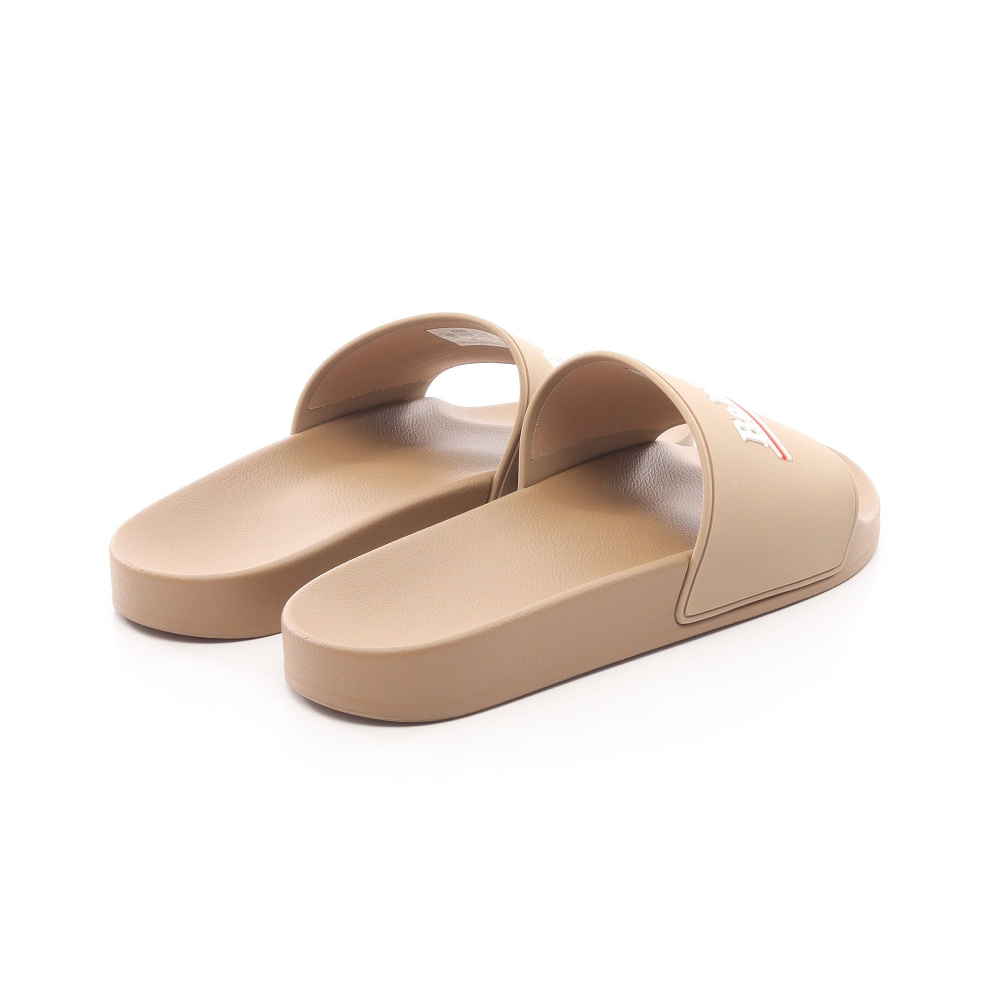 Pool Slide キャンペーンロゴ スライドサンダル ラバー ベージュ バレンシアガ シューズ BALENCIAGA