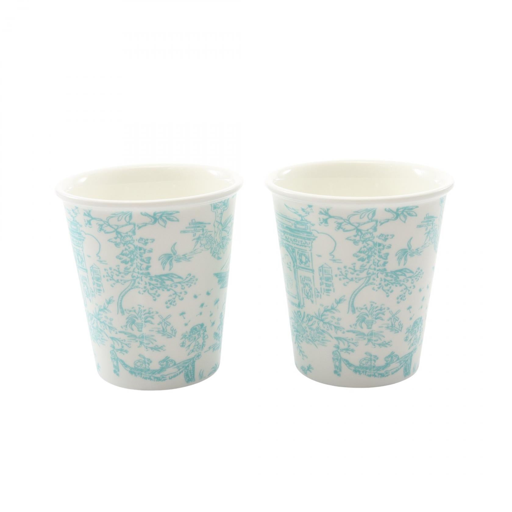 トワレ コーヒーカップ 2個セット 食器 陶磁器 ホワイト エメラルドグリーン ティファニー 財布・小物 TIFFANY & Co.