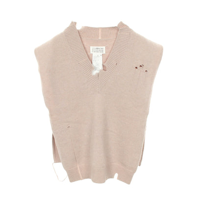 ニット ベスト ウール グレーベージュ ダメージ加工 メゾンマルジェラ4 トップス Maison Margiela 4
