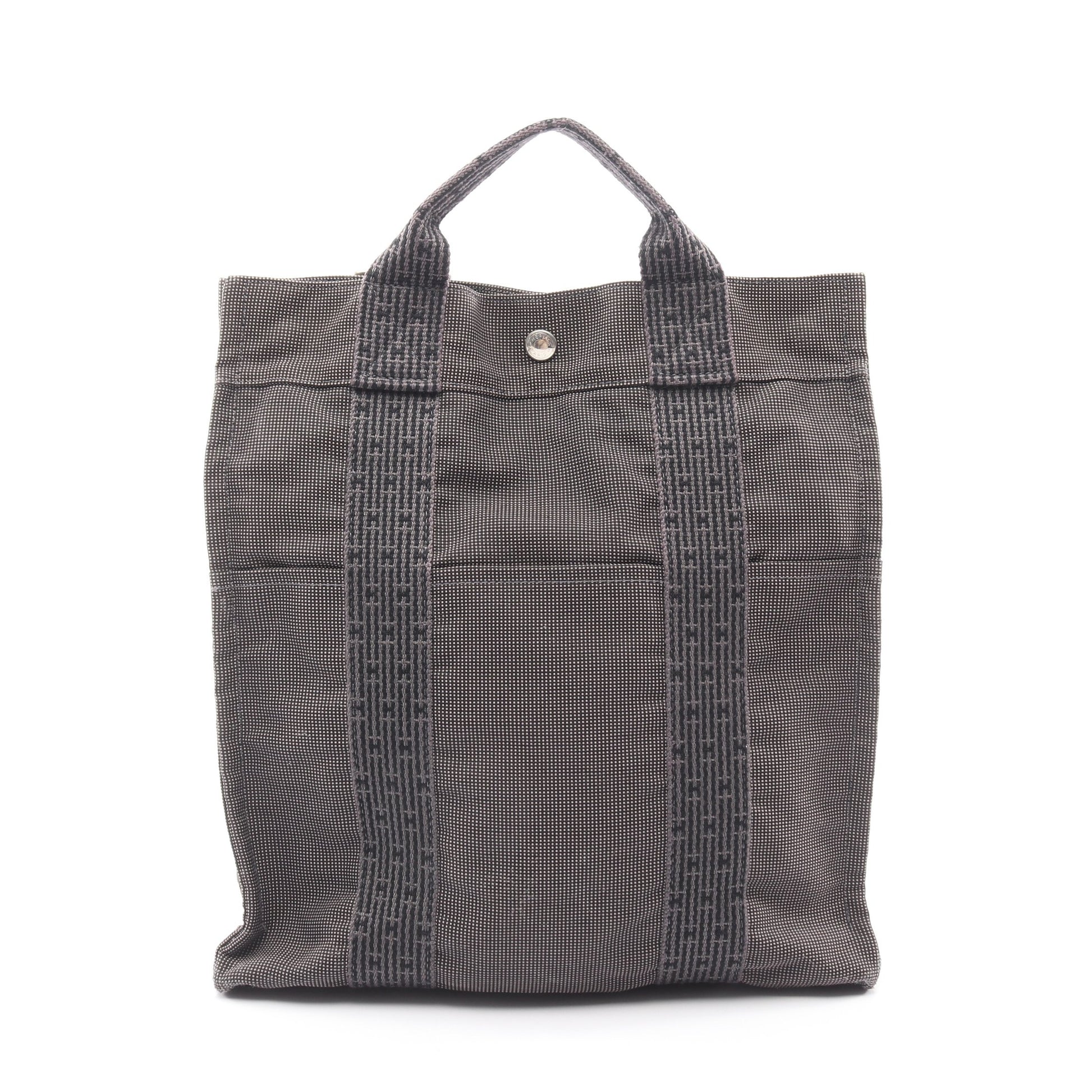 エールライン アドMM バックパック リュックサック ナイロンキャンバス ダークグレー シルバー金具 エルメス バッグ HERMES