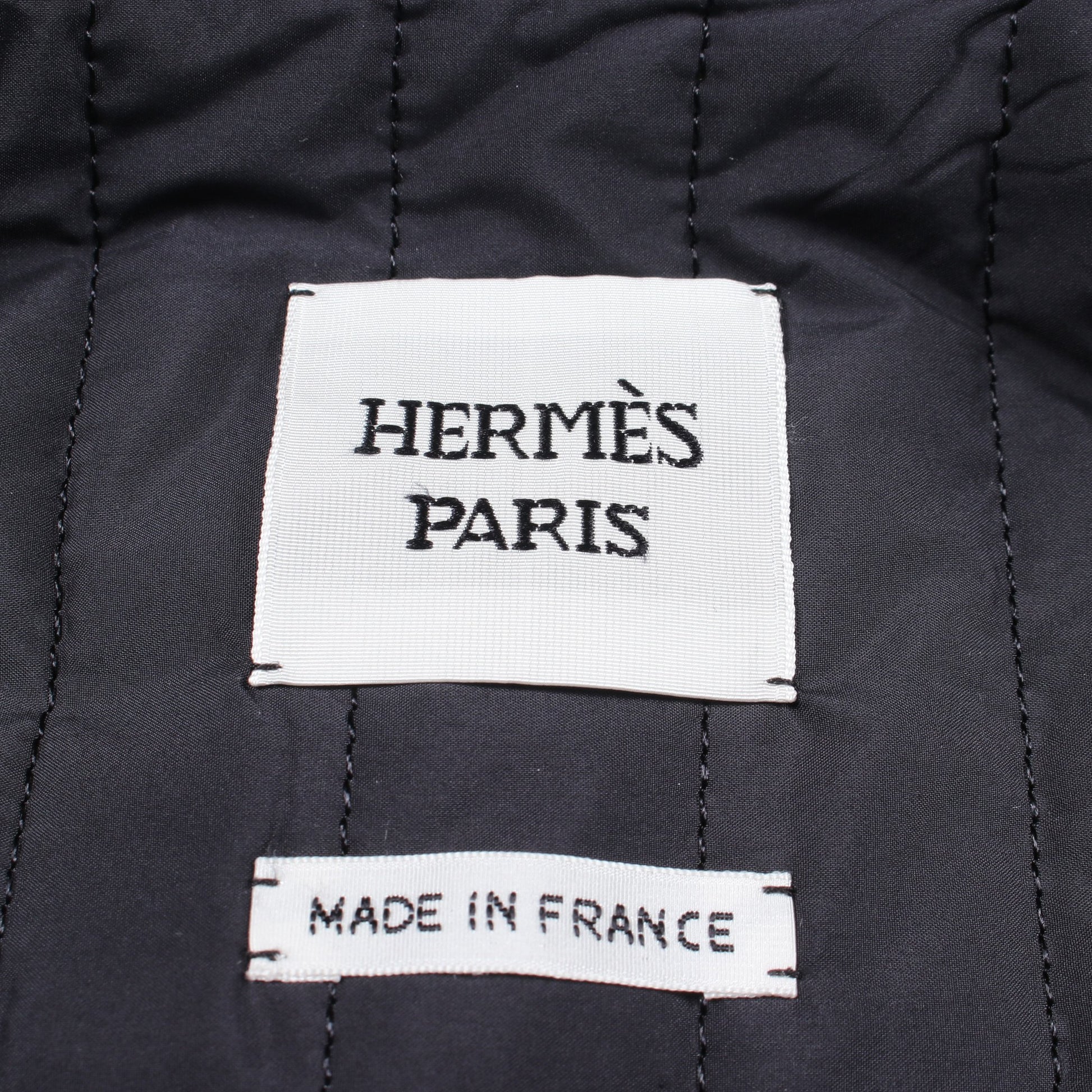 セリエボタン ブルゾン コットン ネイビー エルメス アウター HERMES