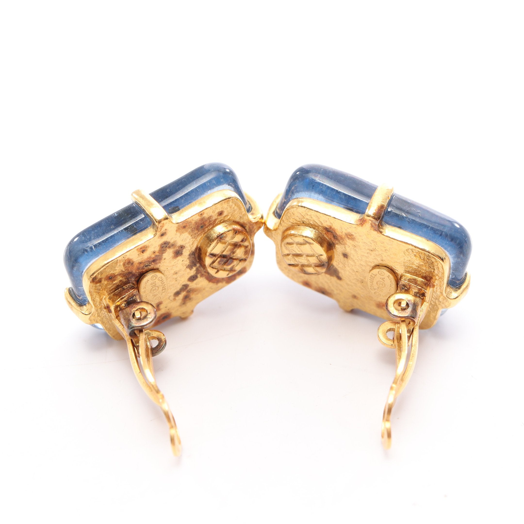 ココマーク グリポア 97A イヤリング ガラス GP ブルー ゴールド ココマーク グリポア 97A イヤリング ガラス GP ブルー ゴールド