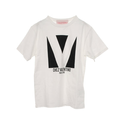 Vロゴ 半袖Tシャツ コットン ホワイト ブラック ヴァレンティノ トップス VALENTINO
