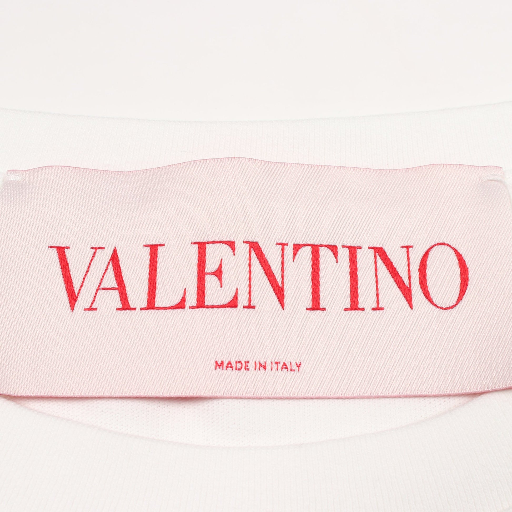 Vロゴ 半袖Tシャツ コットン ホワイト ブラック ヴァレンティノ トップス VALENTINO