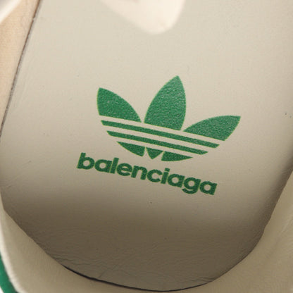 BALENCIAGA × adidas STAN SMITH スタンスミス ローカットスニーカー レザー オフホワイト グリーン ユーズド加工 バレンシアガ シューズ BALENCIAGA