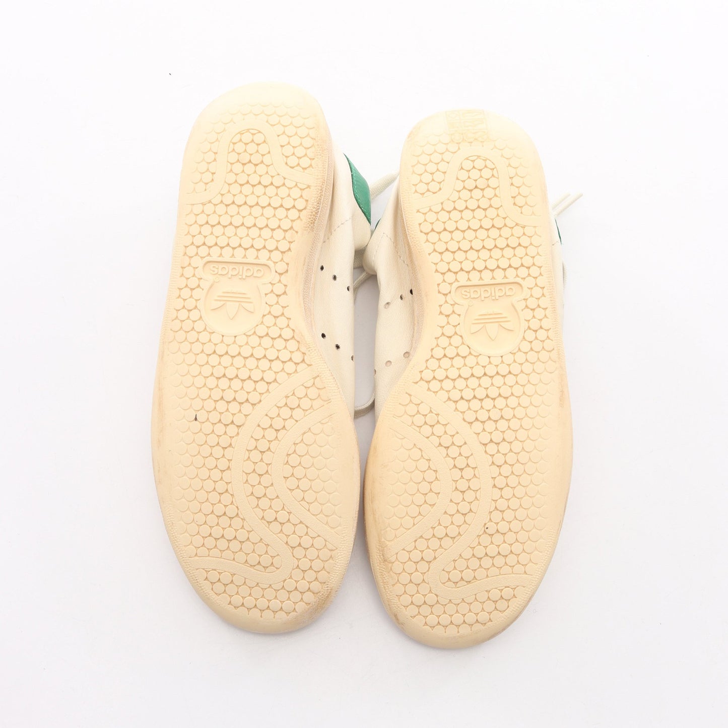 BALENCIAGA × adidas STAN SMITH スタンスミス ローカットスニーカー レザー オフホワイト グリーン ユーズド加工 バレンシアガ シューズ BALENCIAGA
