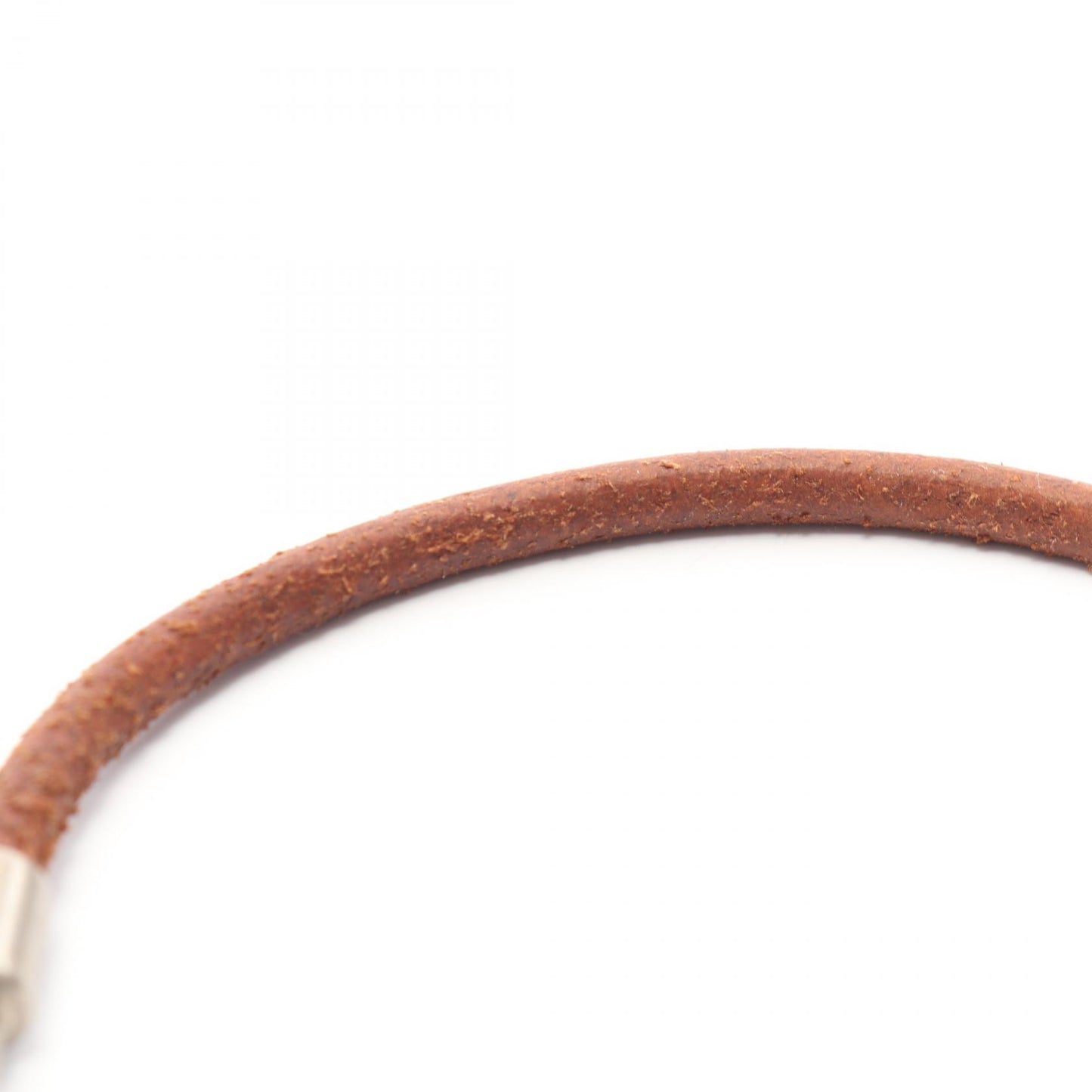 ジャンボ ブレスレット レザー シルバー ブラウン エルメス アクセサリー HERMES
