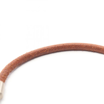 ジャンボ ブレスレット レザー シルバー ブラウン エルメス アクセサリー HERMES