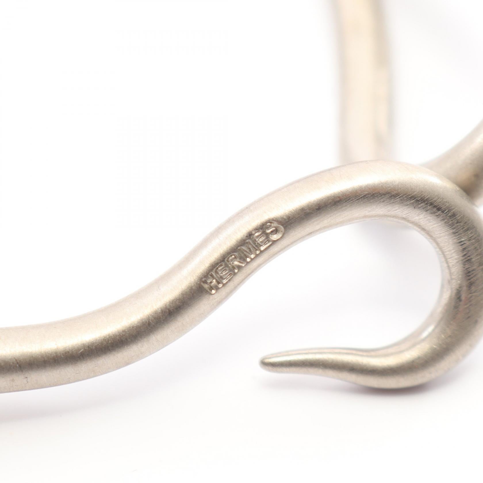 ジャンボ ブレスレット レザー シルバー ブラウン エルメス アクセサリー HERMES