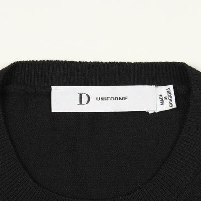 D UNIFORME BEE刺繍 ニット ウール ブラック クリスチャンディオール トップス Christian Dior