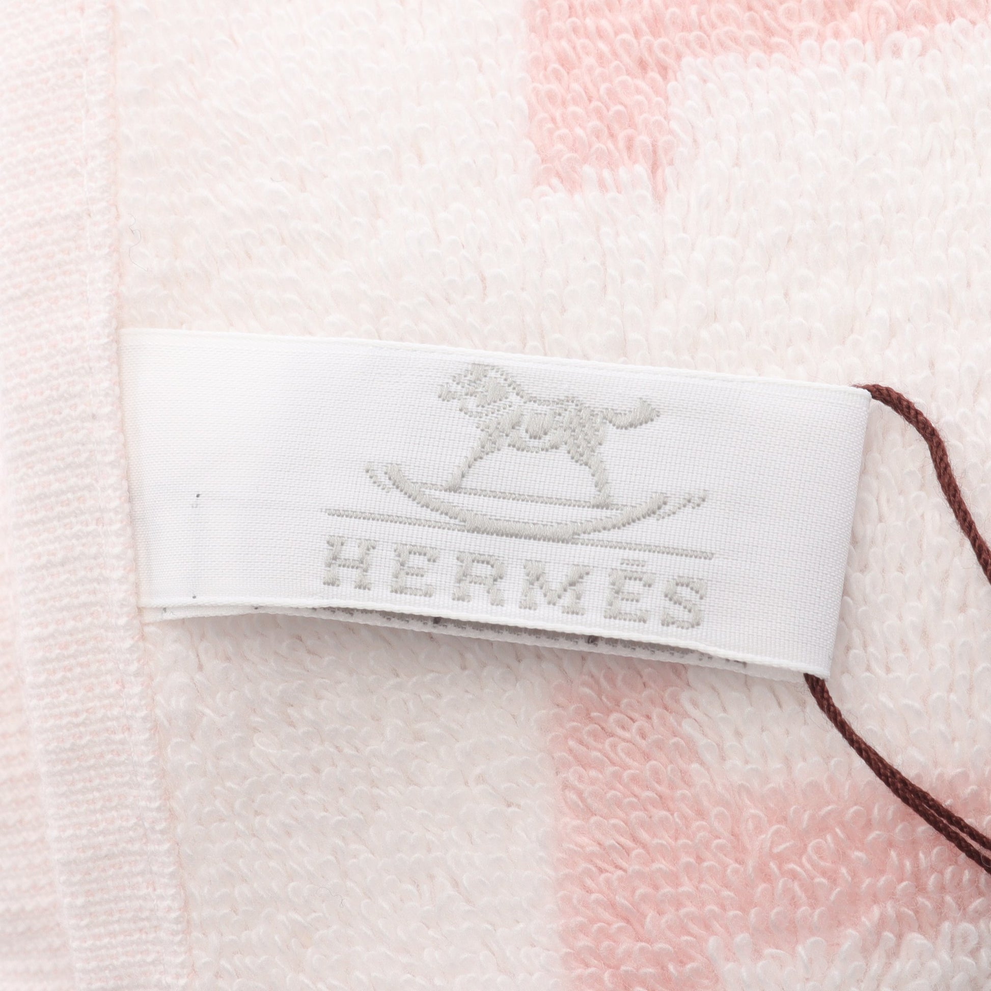 アヴァロン ローズリラ フェイス タオル コットン ピンク ホワイト エルメス 財布・小物 HERMES