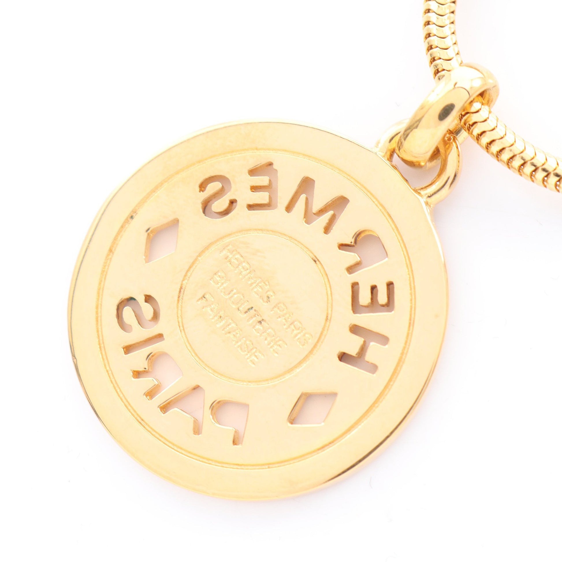BIJOUTERIE FANTAISIE セリエ ネックレス GP ゴールド エルメス アクセサリー HERMES