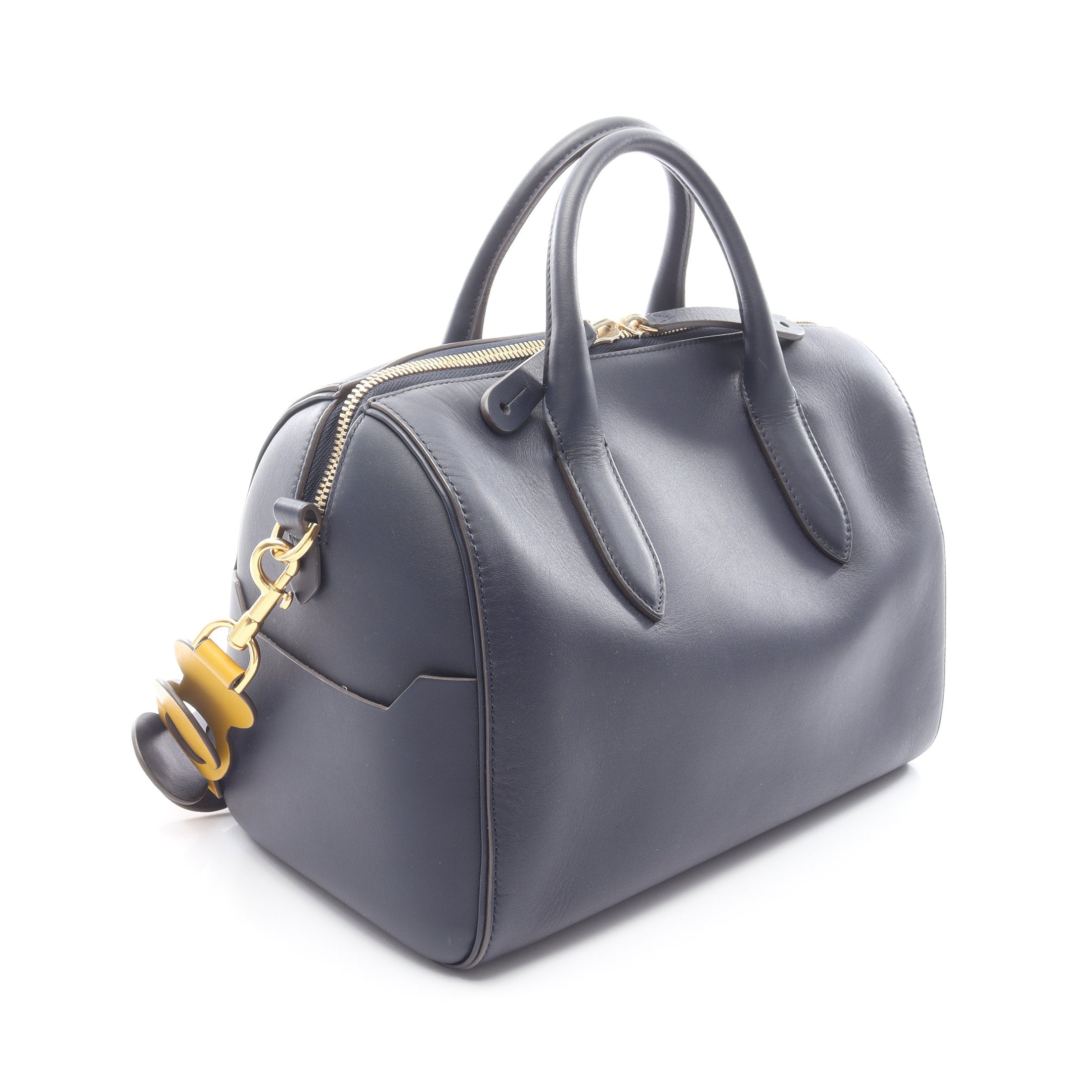 ANYA HINDMARCH 2WAY ハンドバッグ ミニボストンバッグ レザー ANYA HINDMARCH 2WAY ハンドバッグ ミニボストンバッグ レザー