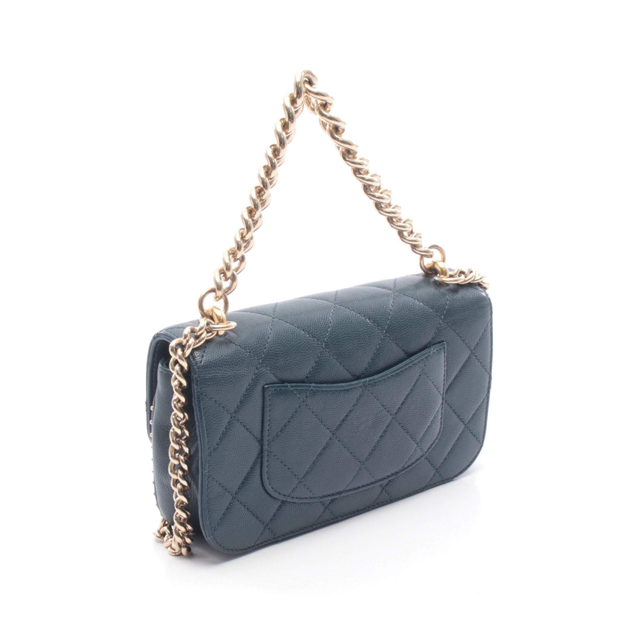 美品 CHANEL キャビアスキン マトラッセ チェーン ショルダーバッグ マトラッセ シャネル CHANEL ショルダーバッグ チェーントート