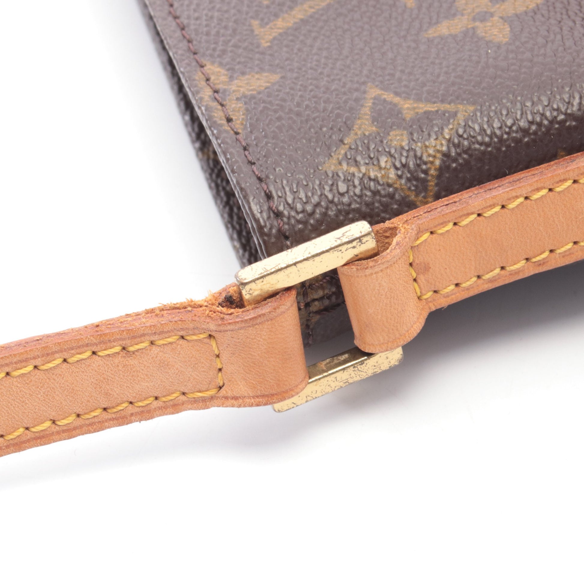 トロター モノグラム ショルダーバッグ PVC レザー ブラウン ルイヴィトン バッグ LOUIS VUITTON