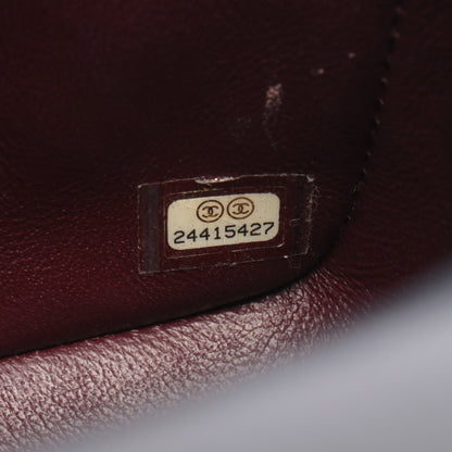 シェブロン Vステッチ ミニ チェーンショルダーバッグ ラムスキン ブラック ゴールド金具 シャネル バッグ CHANEL