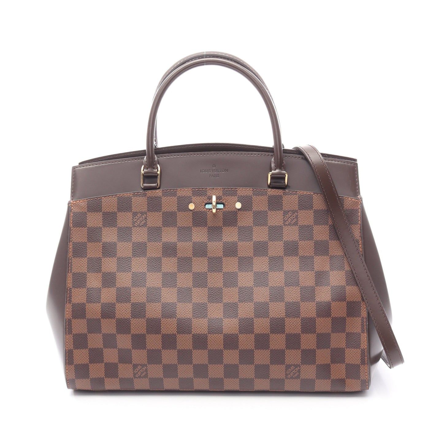 リヴォリMM ダミエエベヌ ハンドバッグ PVC レザー ブラウン 2WAY ルイヴィトン バッグ LOUIS VUITTON