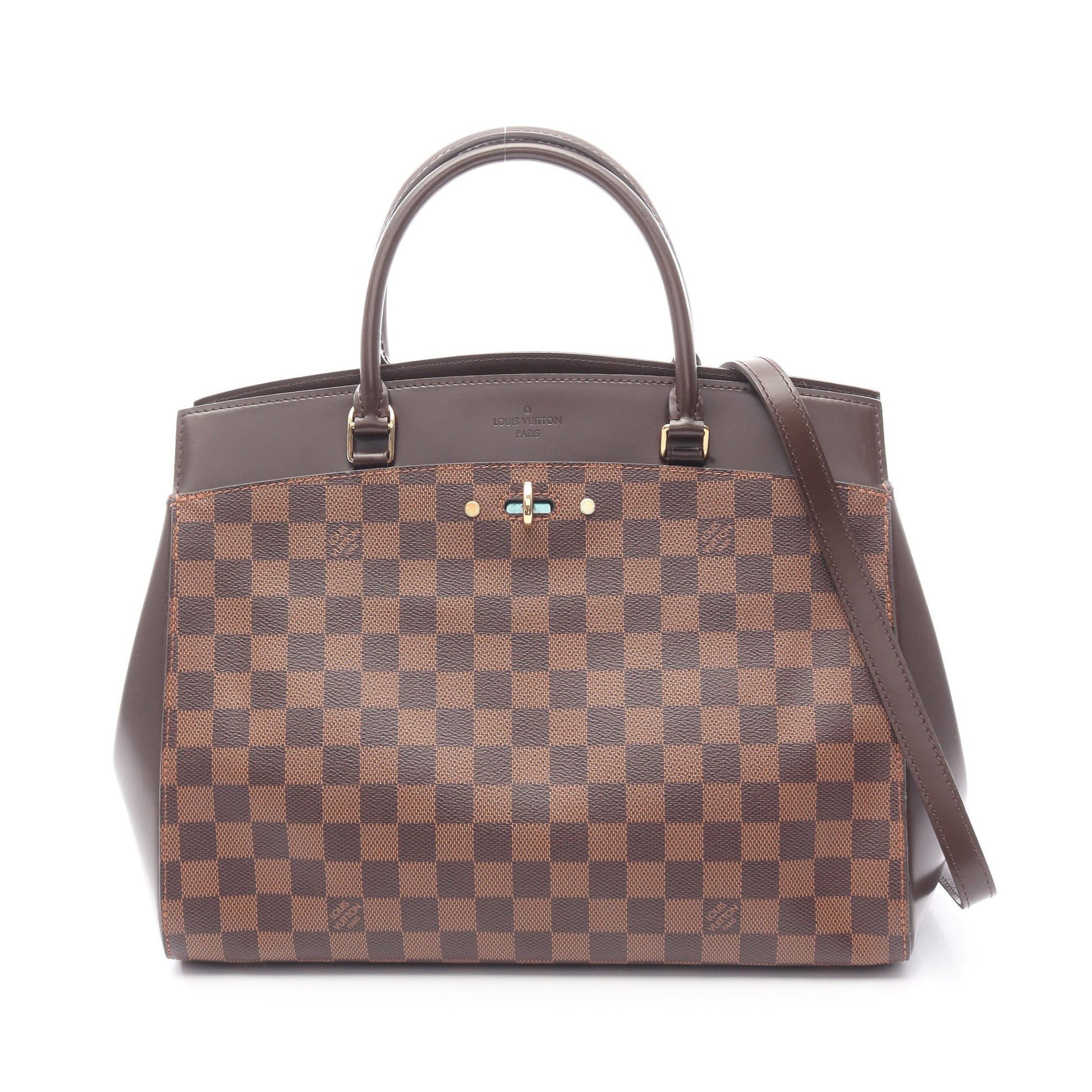リヴォリMM ダミエエベヌ ハンドバッグ PVC レザー ブラウン 2WAY ルイヴィトン バッグ LOUIS VUITTON