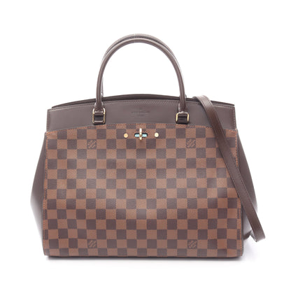リヴォリMM ダミエエベヌ ハンドバッグ PVC レザー ブラウン 2WAY ルイヴィトン バッグ LOUIS VUITTON