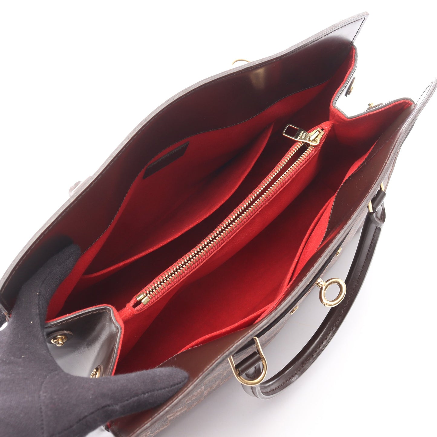 リヴォリMM ダミエエベヌ ハンドバッグ PVC レザー ブラウン 2WAY ルイヴィトン バッグ LOUIS VUITTON
