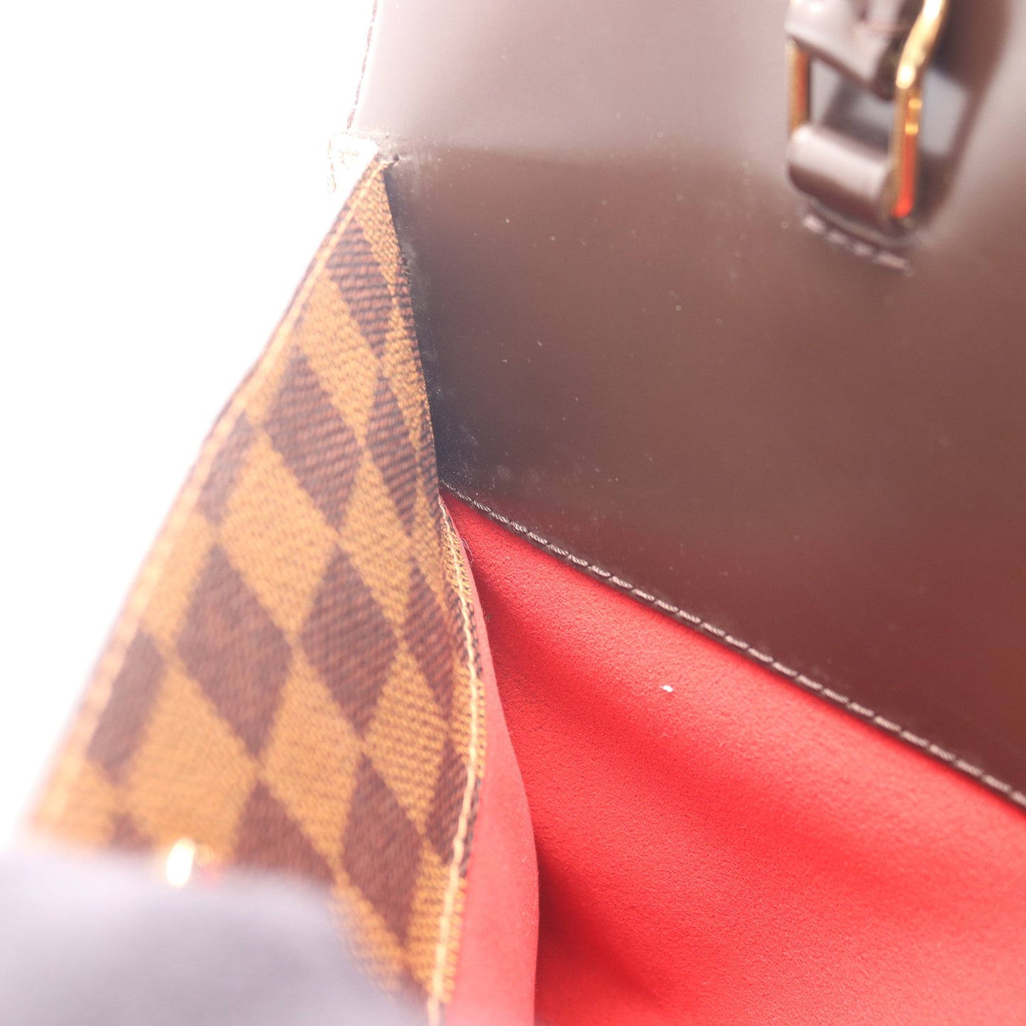 リヴォリMM ダミエエベヌ ハンドバッグ PVC レザー ブラウン 2WAY ルイヴィトン バッグ LOUIS VUITTON