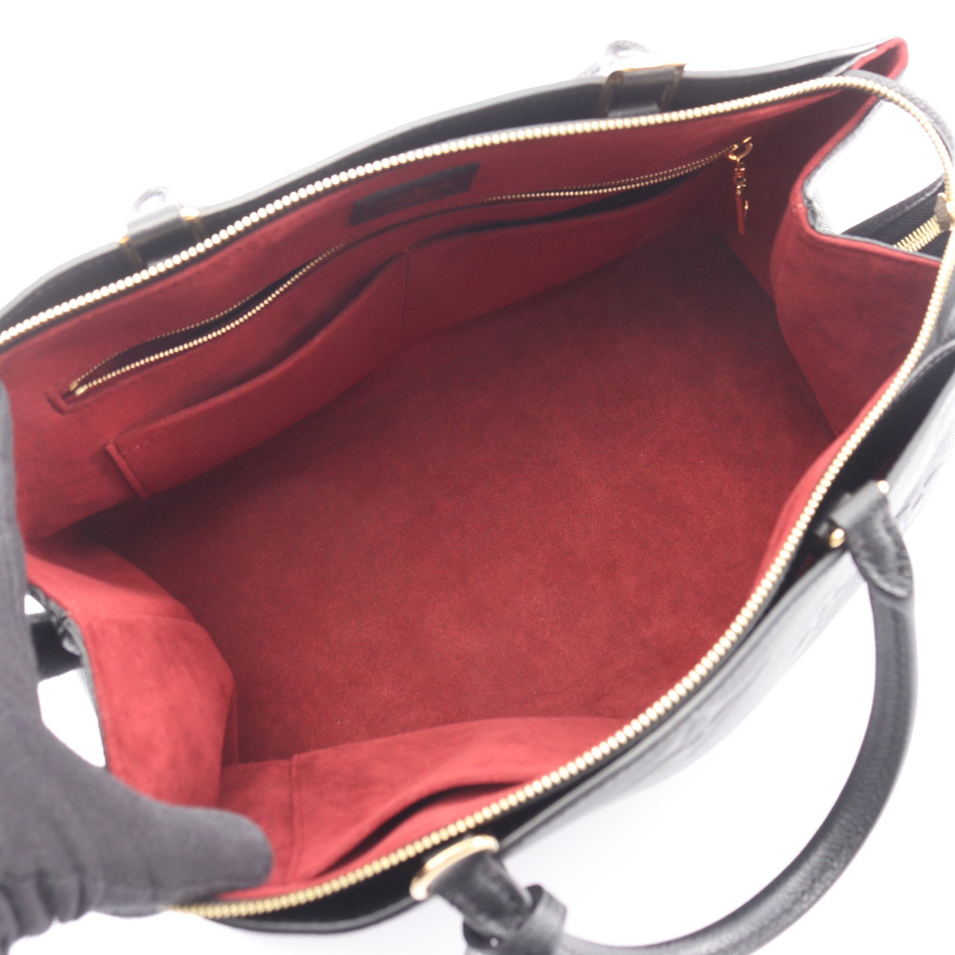 グラン パレMM モノグラムアンプラント ハンドバッグ レザー ブラック 2WAY ルイヴィトン バッグ LOUIS VUITTON