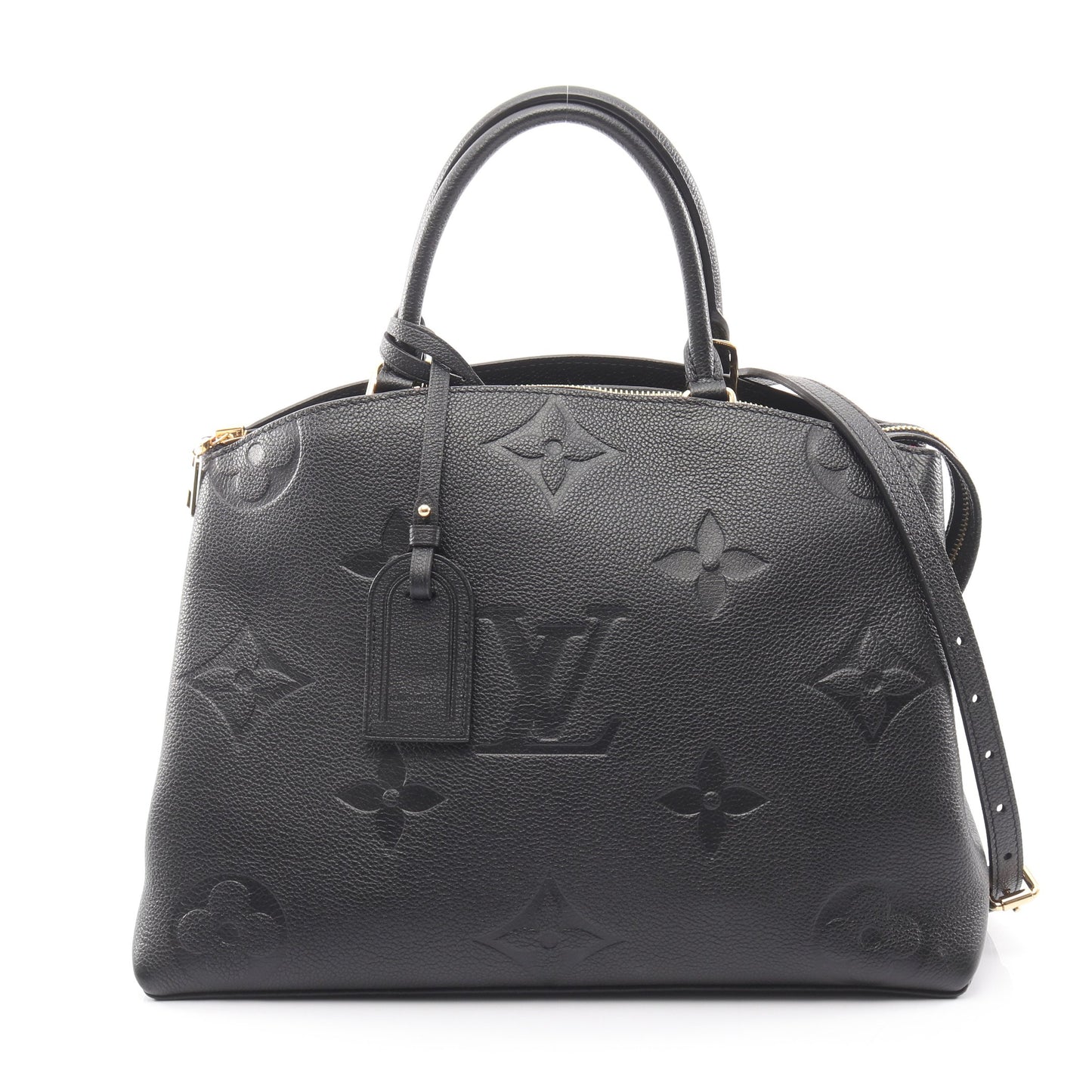 グラン パレMM モノグラムアンプラント ハンドバッグ レザー ブラック 2WAY ルイヴィトン バッグ LOUIS VUITTON