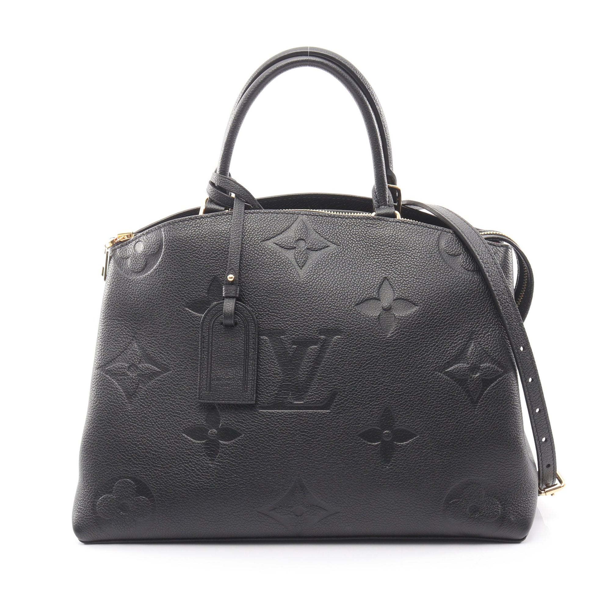 グラン パレMM モノグラムアンプラント ハンドバッグ レザー ブラック 2WAY ルイヴィトン バッグ LOUIS VUITTON
