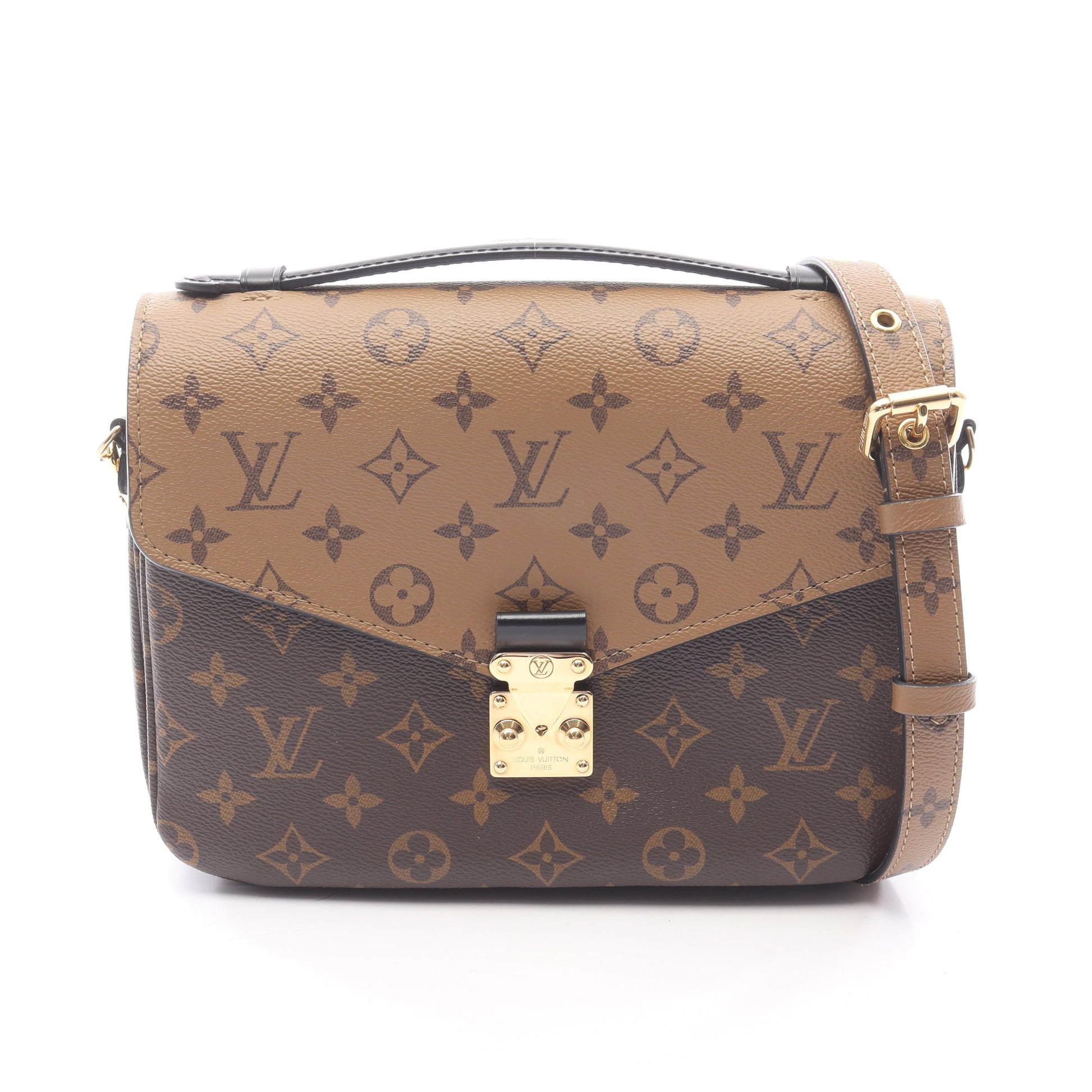 ポシェット メティス MM モノグラムリバース ハンドバッグ PVC レザー ブラウン ブラック 2WAY ルイヴィトン バッグ LOUIS VUITTON