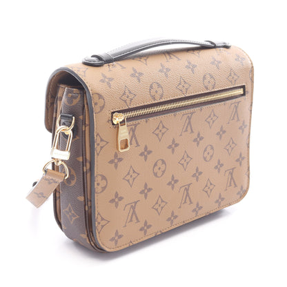 ポシェット メティス MM モノグラムリバース ハンドバッグ PVC レザー ブラウン ブラック 2WAY ルイヴィトン バッグ LOUIS VUITTON