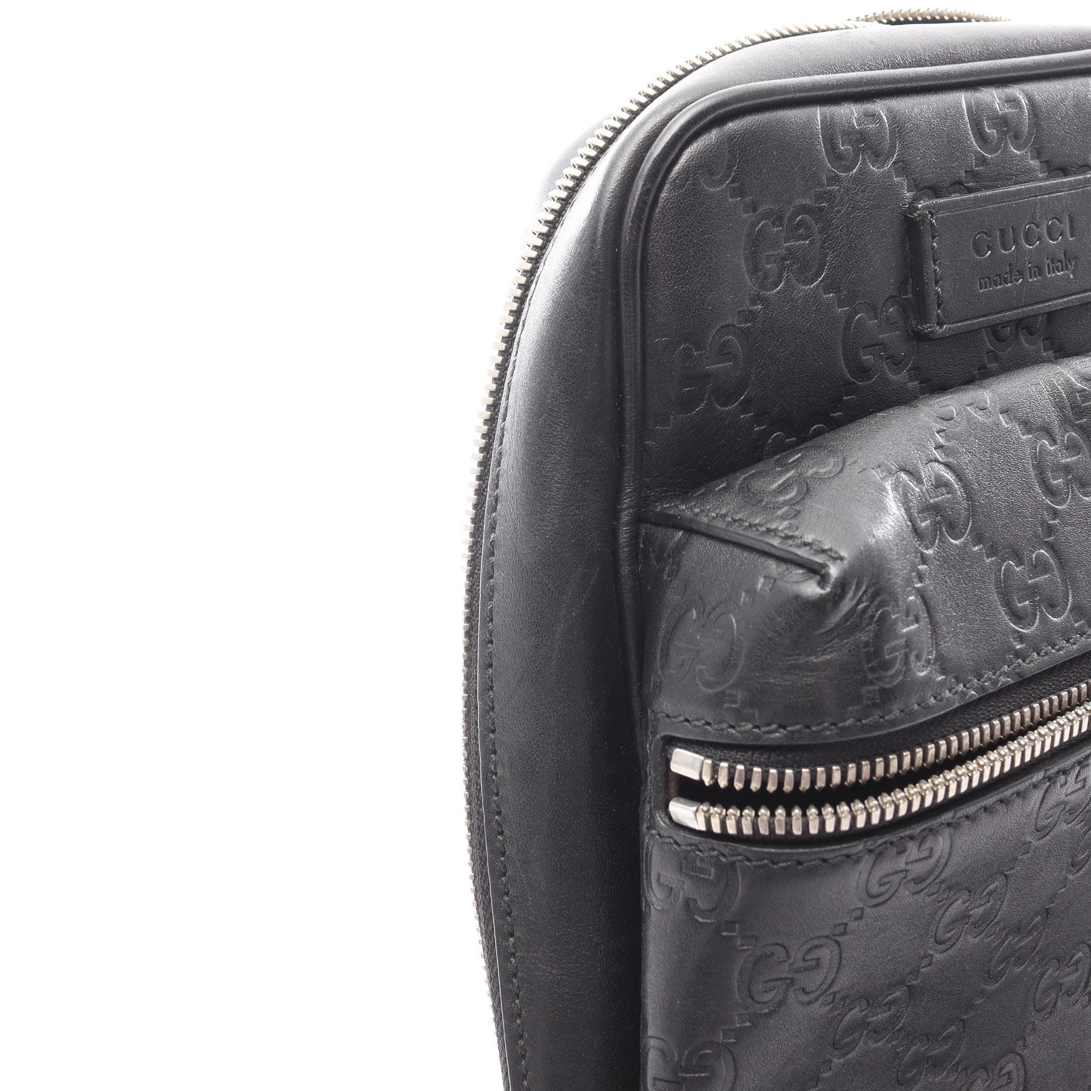 GUCCI グッチシマ　ボディバッグ　ブラック　レザー グッチシマ ボディバッグ レザー ブラック グッチ – RECLO