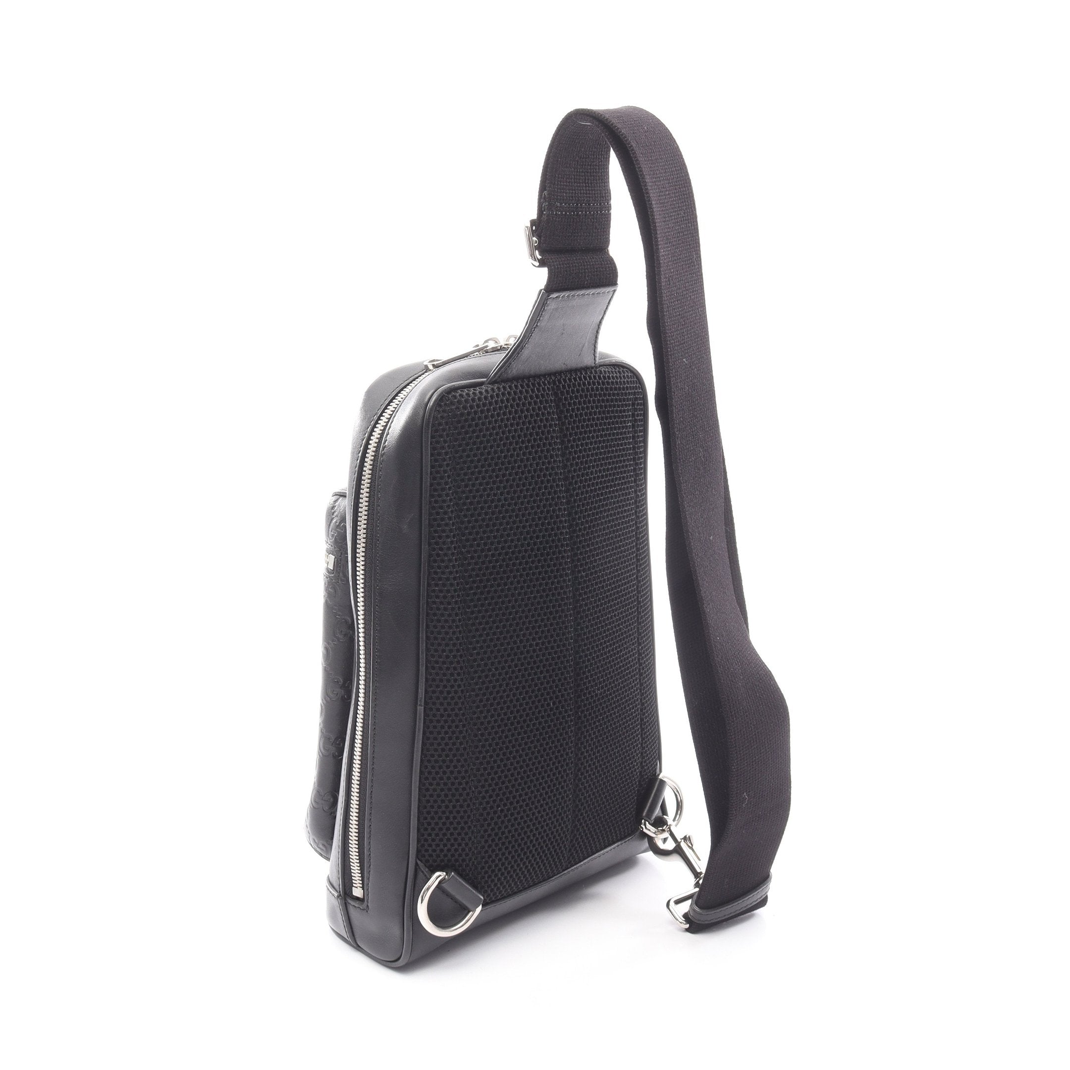 GUCCI グッチシマ　ボディバッグ　ブラック　レザー グッチシマ ボディバッグ レザー ブラック グッチ – RECLO
