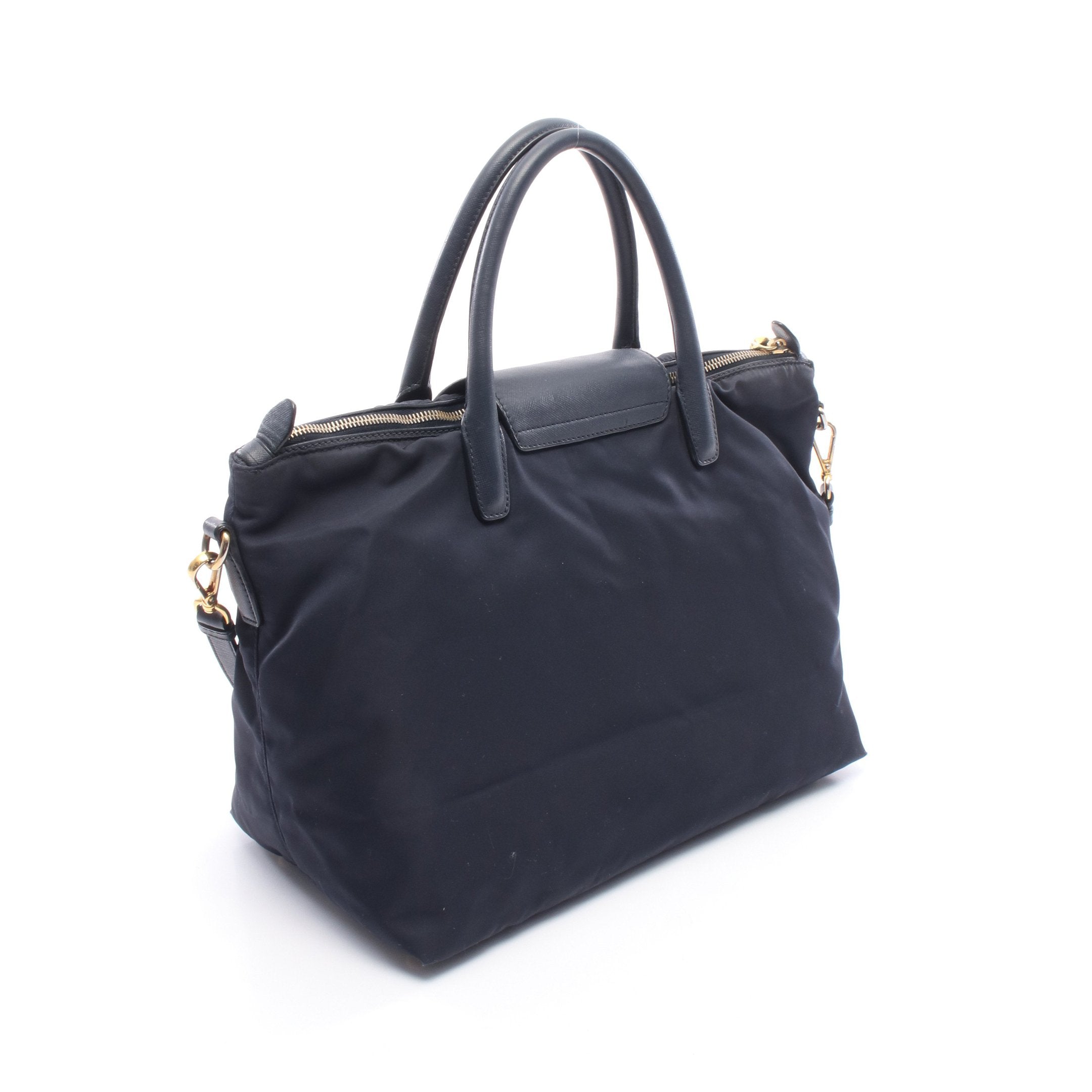 【美品✨】プラダ ビジネスバッグ サフィアーノレザー 三角プレート 黒 PRADA（プラダ） 三角ロゴプレート ビジネスバッグ ブリーフケース