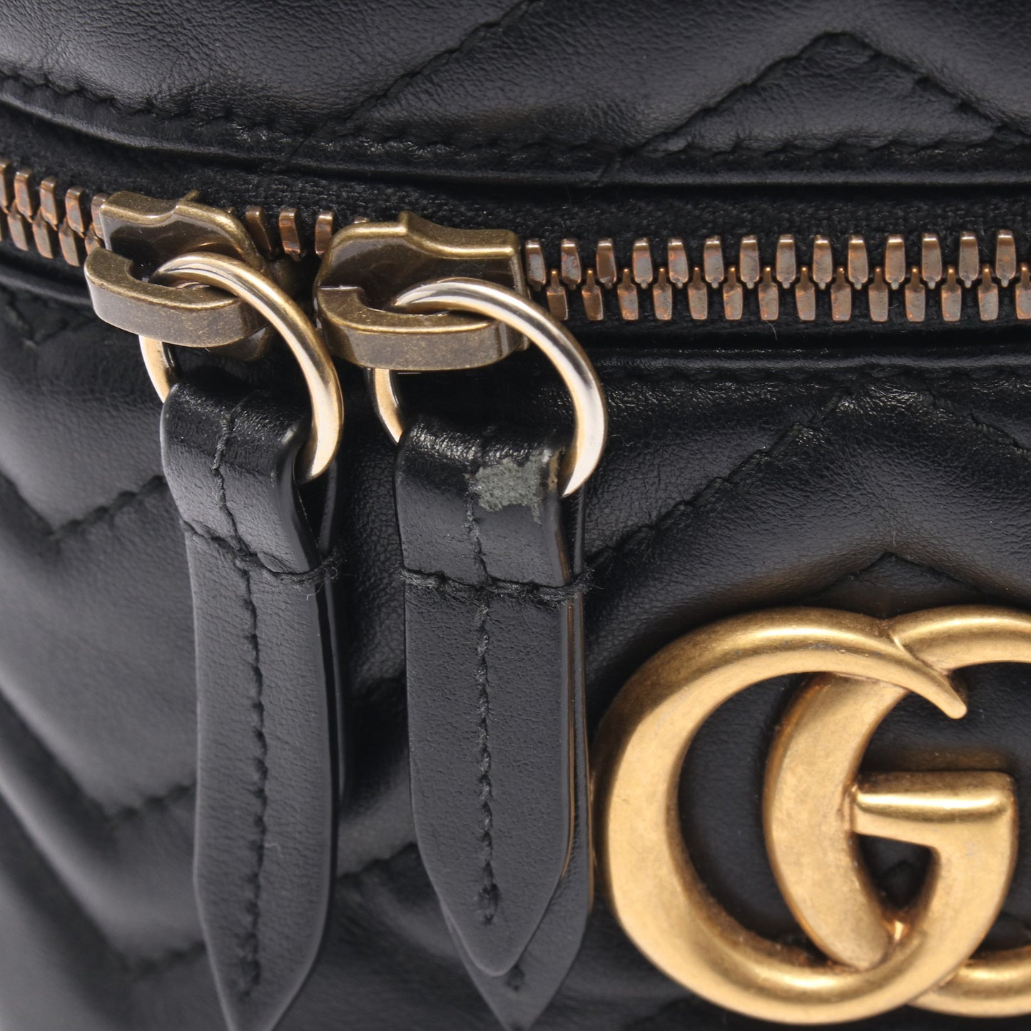 GGマーモント ミニ バックパック リュックサック レザー ブラック グッチ バッグ GUCCI