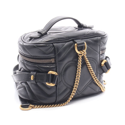 GGマーモント ミニ バックパック リュックサック レザー ブラック グッチ バッグ GUCCI