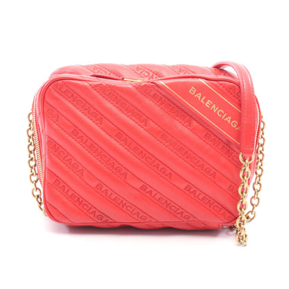 ブランケットリポーターXS チェーンショルダーバッグ レザー レッド バレンシアガ バッグ BALENCIAGA