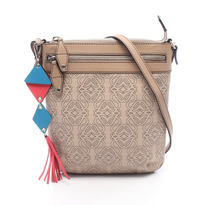 リピートアナグラム ショルダーバッグ レザー ピンクベージュ ロエベ バッグ LOEWE