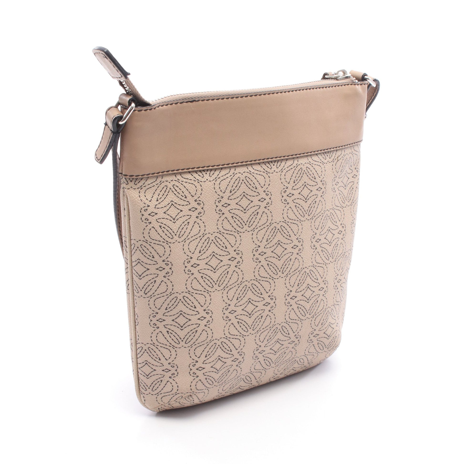 リピートアナグラム ショルダーバッグ レザー ピンクベージュ ロエベ バッグ LOEWE