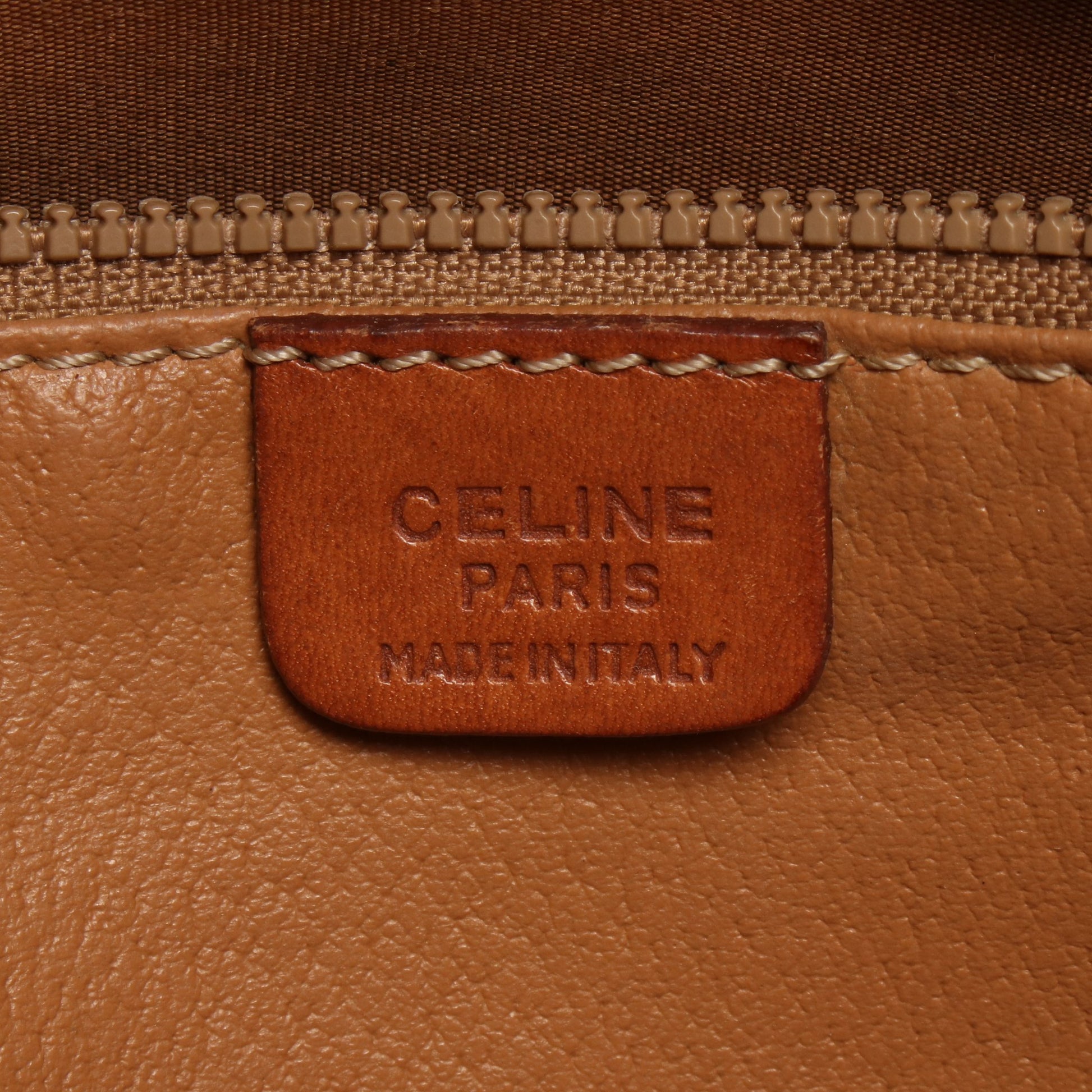 マカダム ショルダーバッグ PVC レザー ブラウン ダークブラウン セリーヌ バッグ CELINE