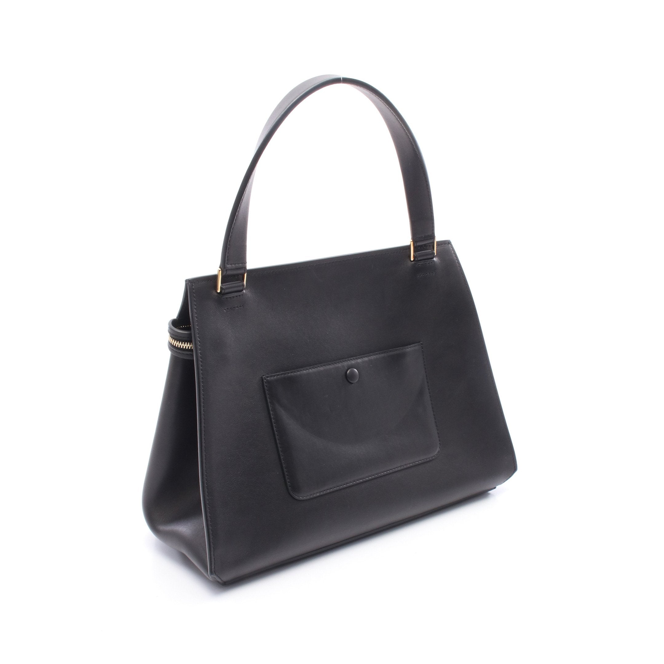 CELINE ブラックレザー ハンドバッグ セリーヌラゲージ ナノ ブラック