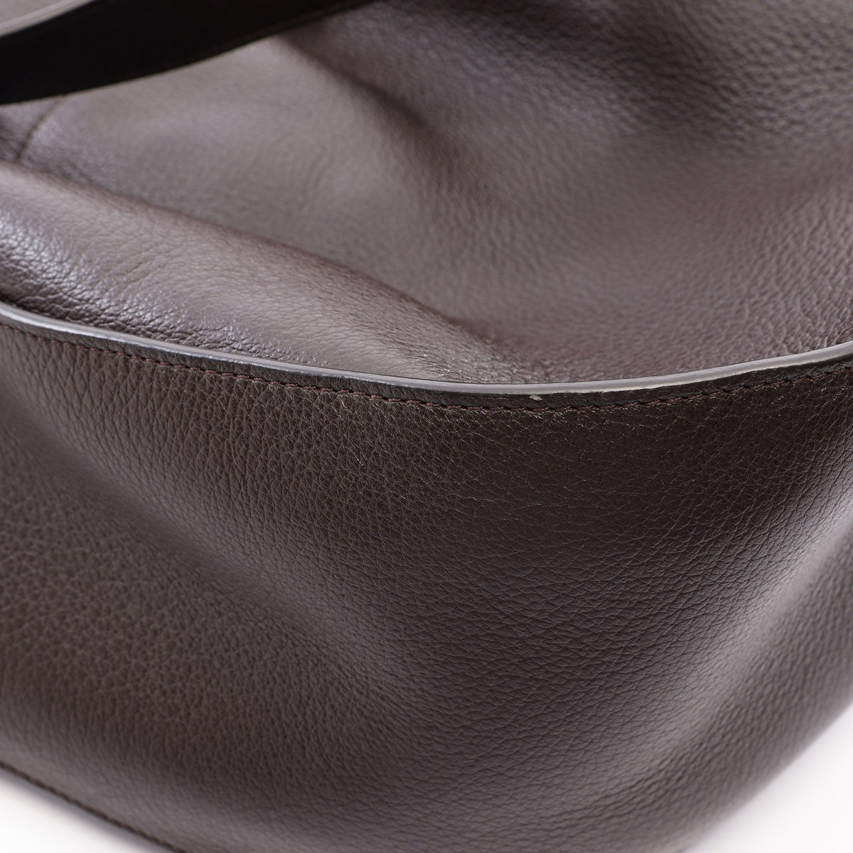 XL Drawstring Hobo Bag ワンショルダーバッグ レザー ダークブラウン ザロウ