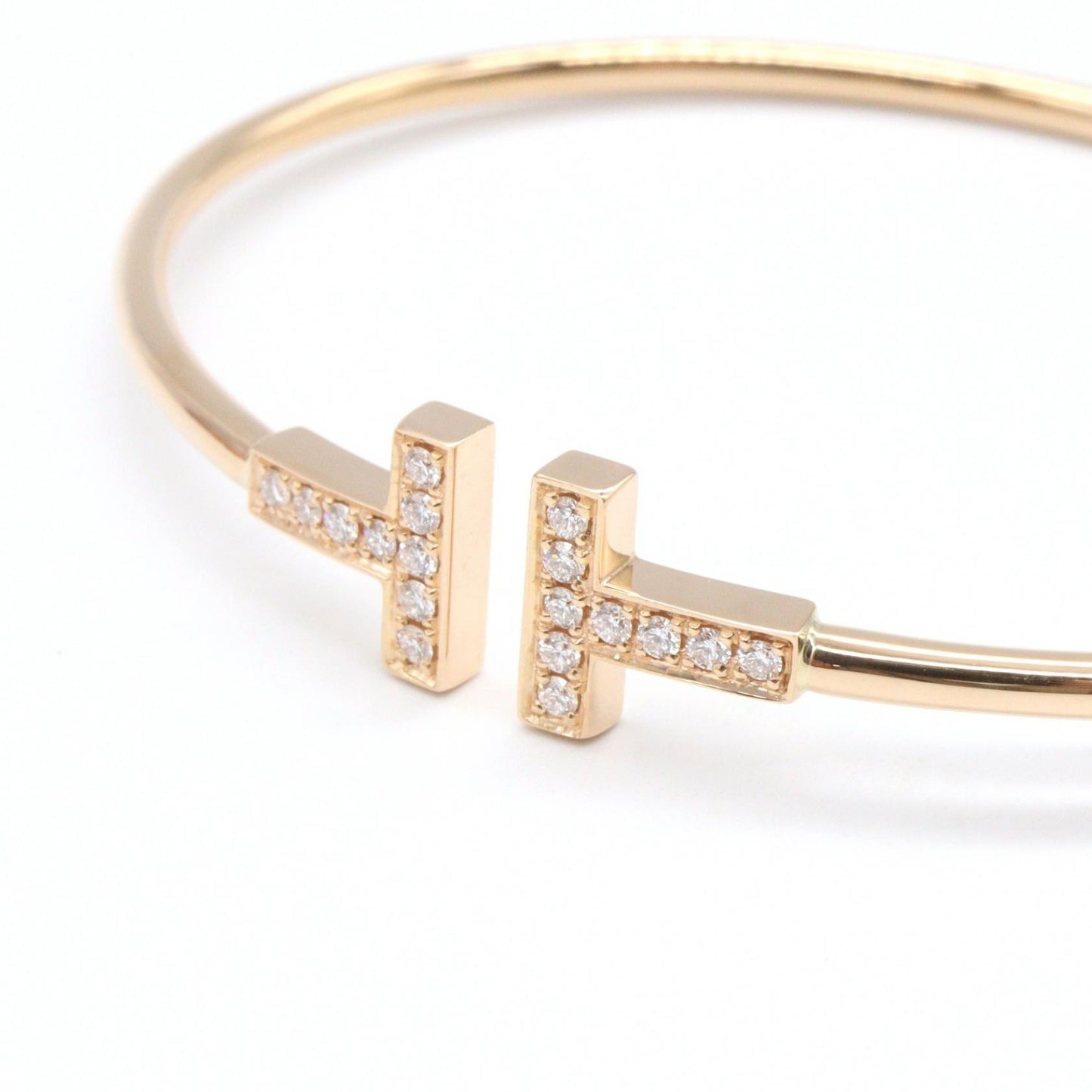 Tワイヤー ブレス ダイヤ ブレスレット K18PG ダイヤモンド ピンクゴールド クリア ティファニー アクセサリー TIFFANY & Co.