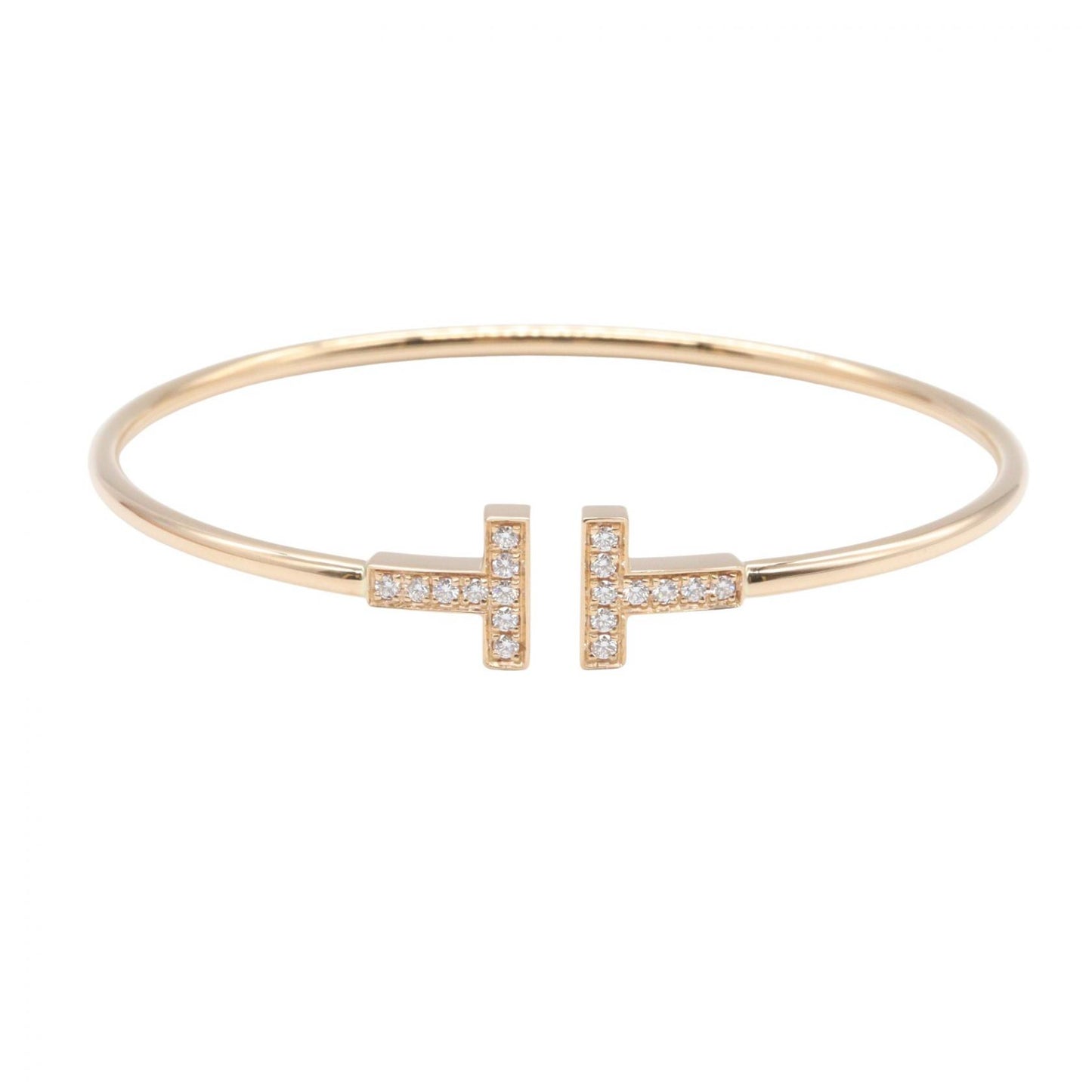 Tワイヤー ブレス ダイヤ ブレスレット K18PG ダイヤモンド ピンクゴールド クリア ティファニー アクセサリー TIFFANY & Co.