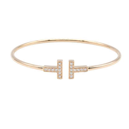 Tワイヤー ブレス ダイヤ ブレスレット K18PG ダイヤモンド ピンクゴールド クリア ティファニー アクセサリー TIFFANY & Co.